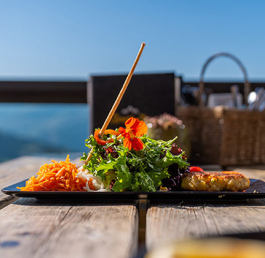 Bergrestaurant mit regionalen Spezialitäten – gemütliche Altholzstube
